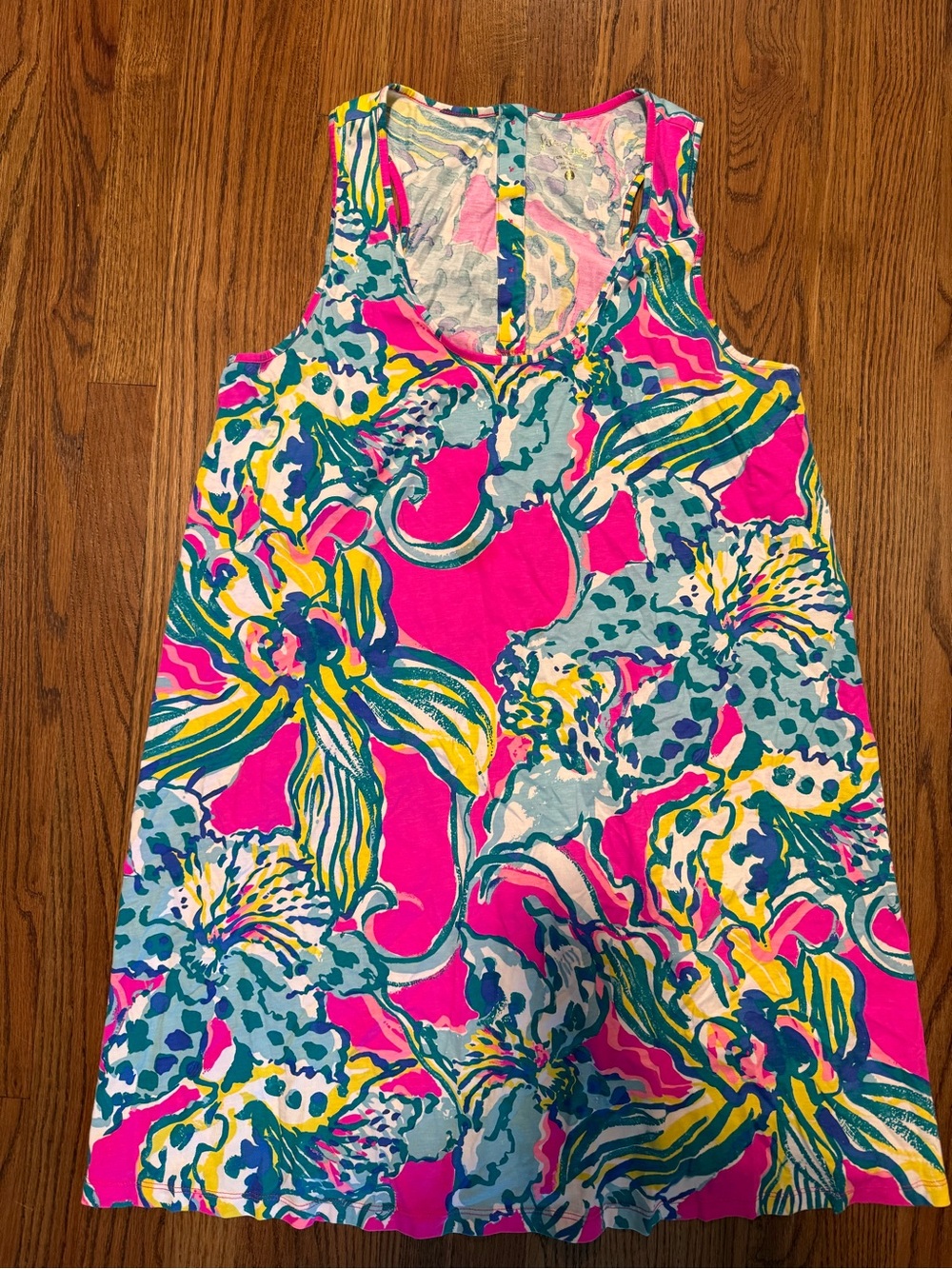 Lilly Pulitzer Hot Pink Floral Sleeveless Mini Dress